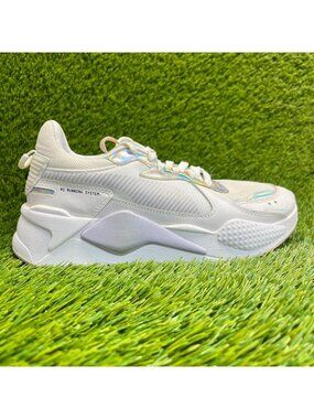 Puma RS-X Womens Size 8 White Purple Athletic Running Walking Shoes Sneakers